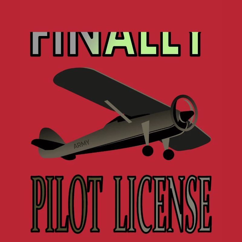 Endlich Flugschein Flugzeug fliegen Pilot Geschenk