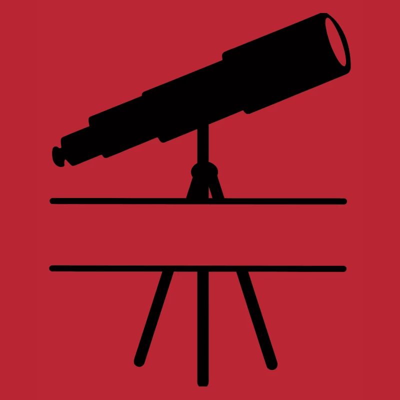 Teleskop-Schattenbild mit Leerzeichen oder Balken