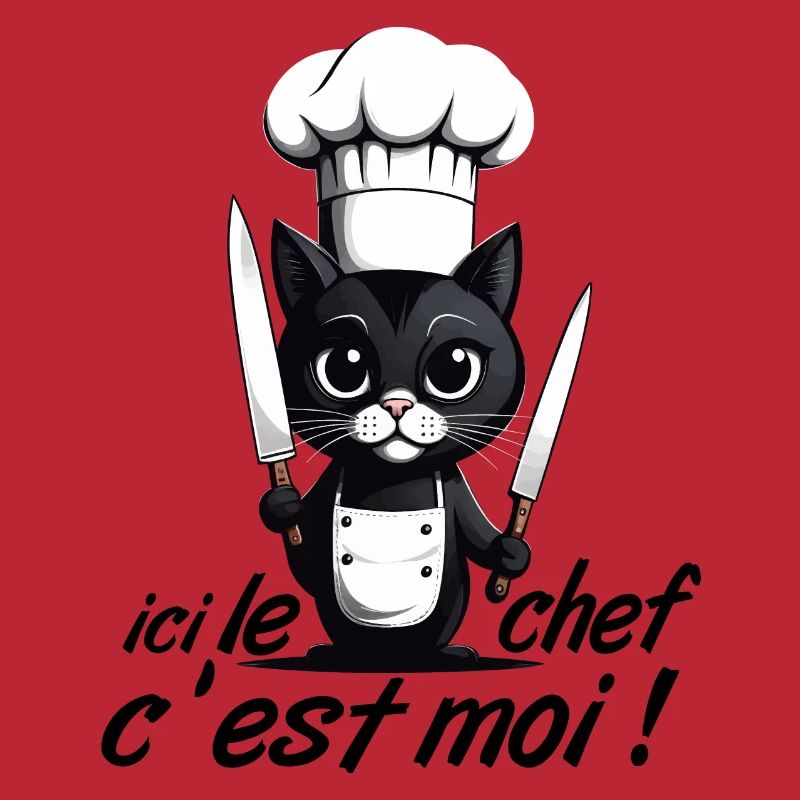I'm the chef here! Cat Humor Chef Kitchen