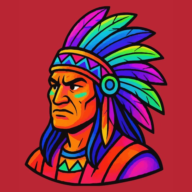 Häuptling Indianer Comic