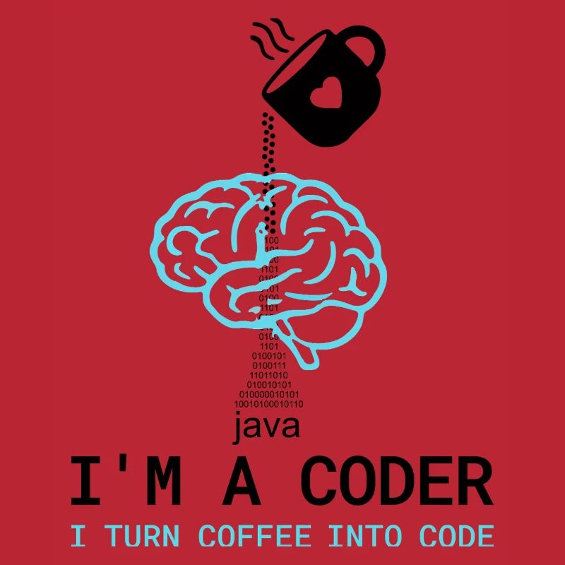 Coder T-Shirt: Coffee into Code – Nerdy Programmie