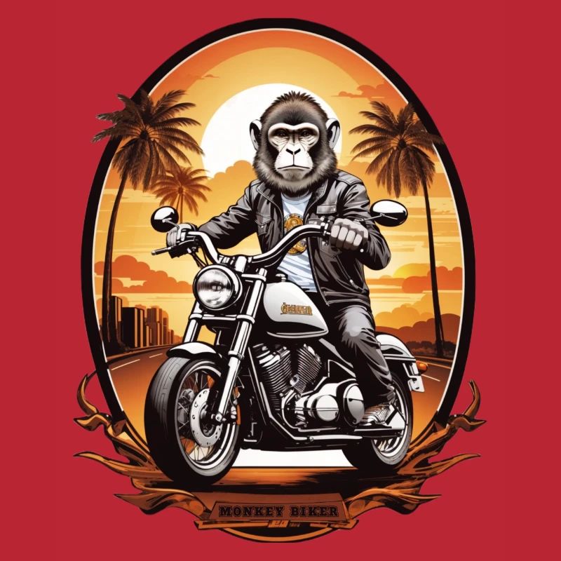 Monkey on motorcycle