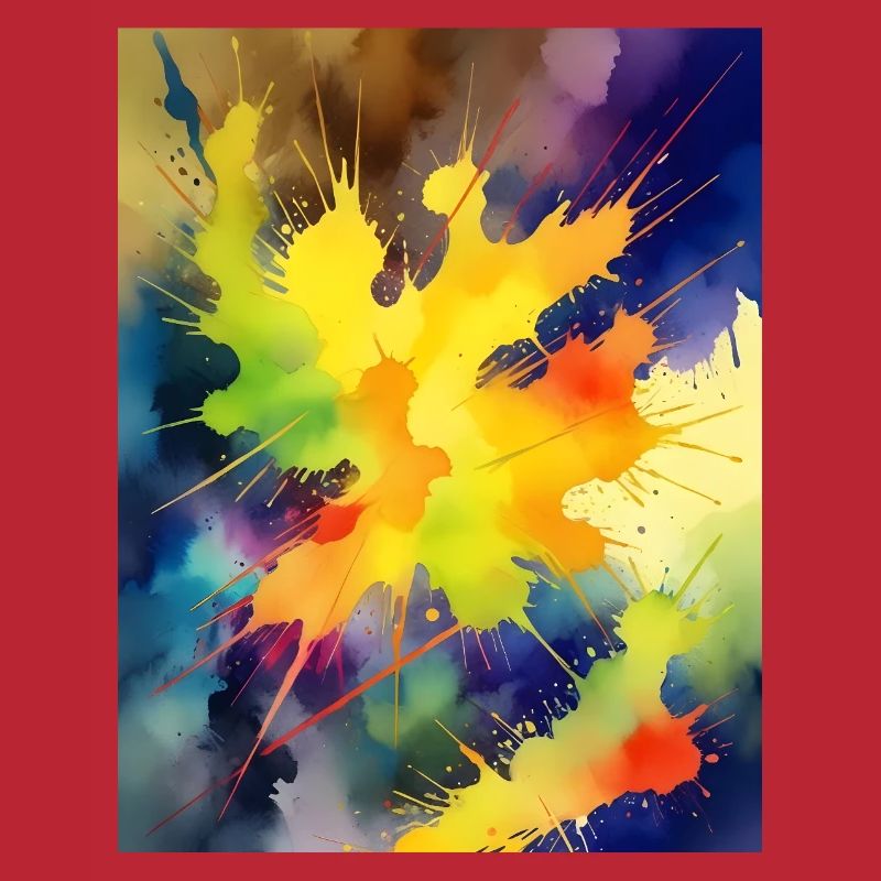 Explosion de couleur Éclaboussure abstraite