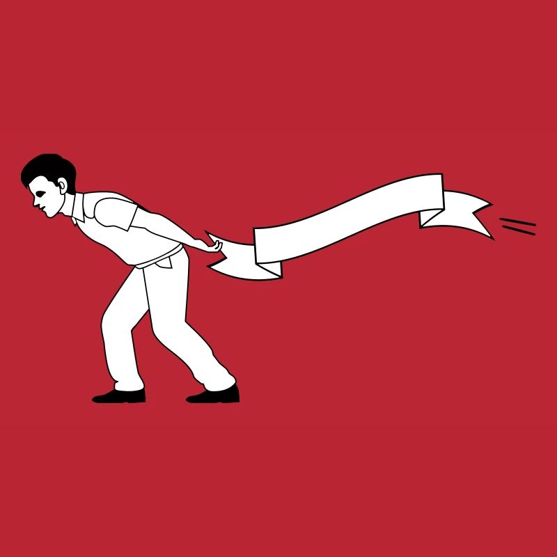 man pulls Banner | Bannerträger