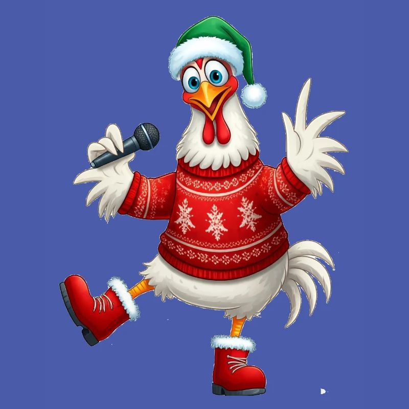 Pull de poule chantante de vacances