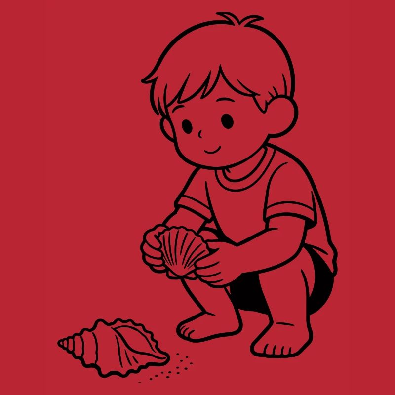 beach child cute