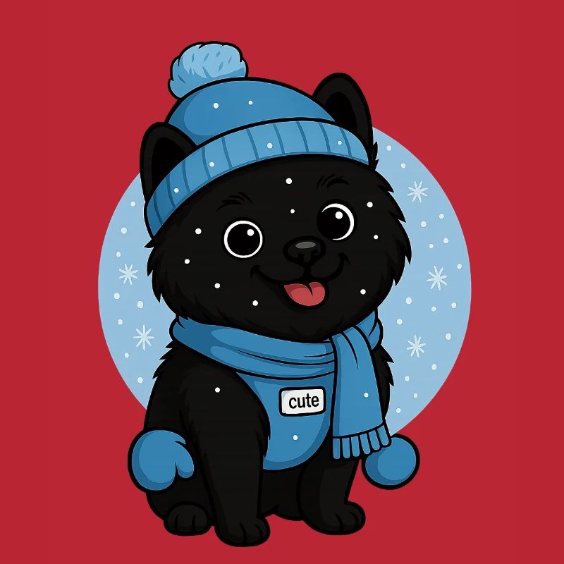 Chien câlin Magie de l’hiver