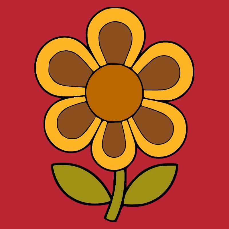 70s Flower Pattern Retro