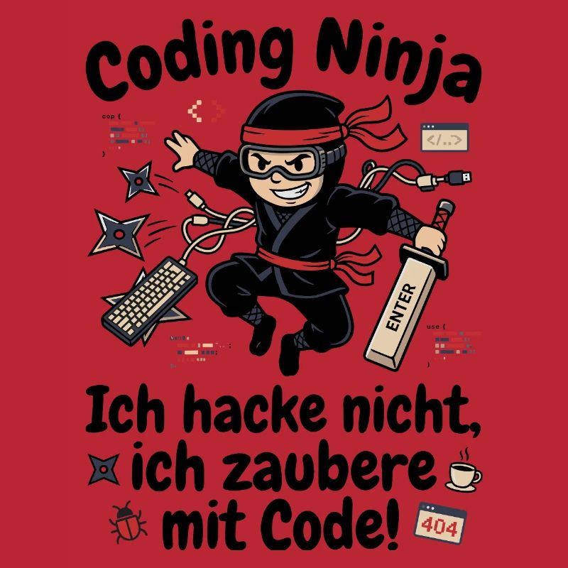 Coder Ninja Programmierer Humor