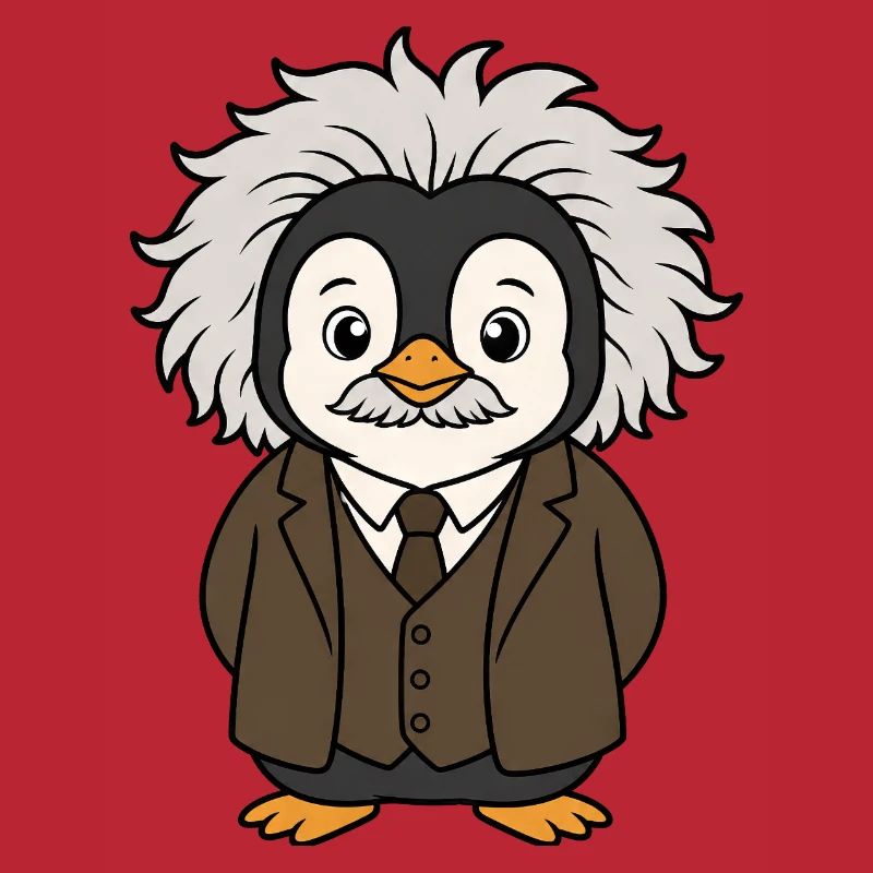 Professeur de sciences physicien Pingouin drôle