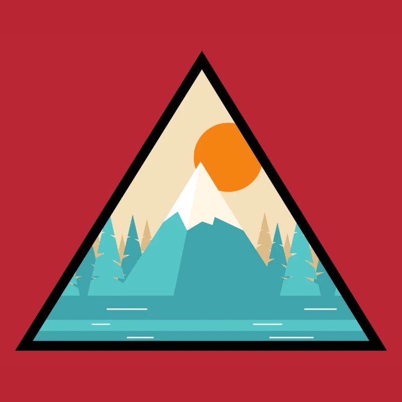 Mountains Nature Hiking Sunset triangular