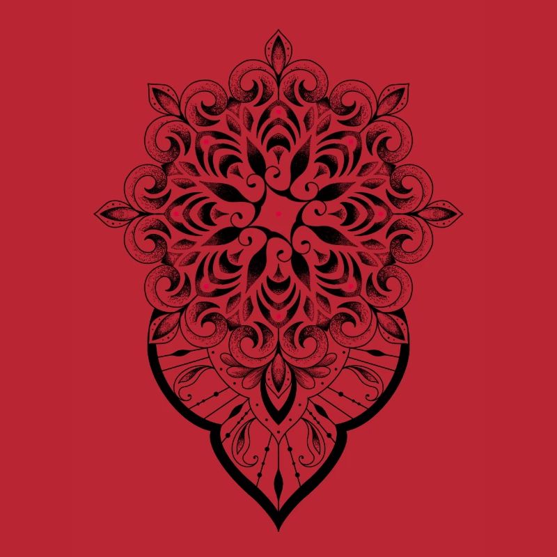Mandala graphique dot work