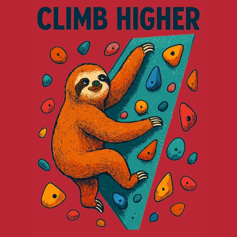 Bouldering Sloth Climbing Gift