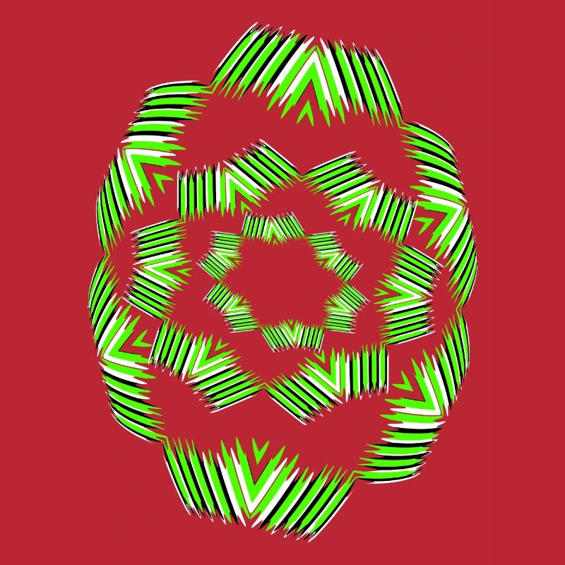 Neon Mandala Fan Pattern