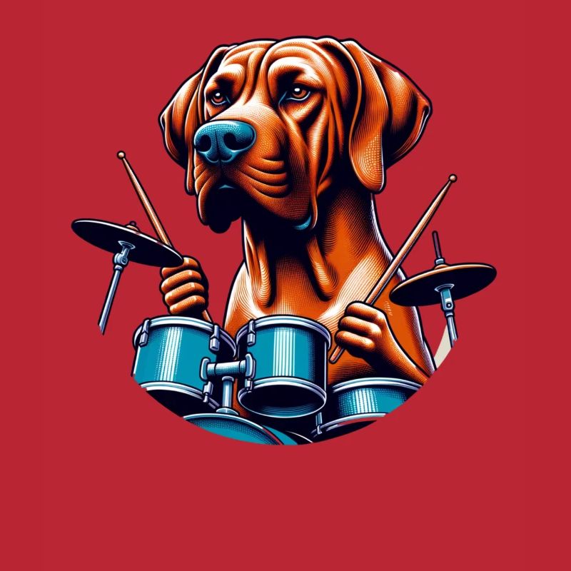 Cool Rodesian Ridgeback Drummer