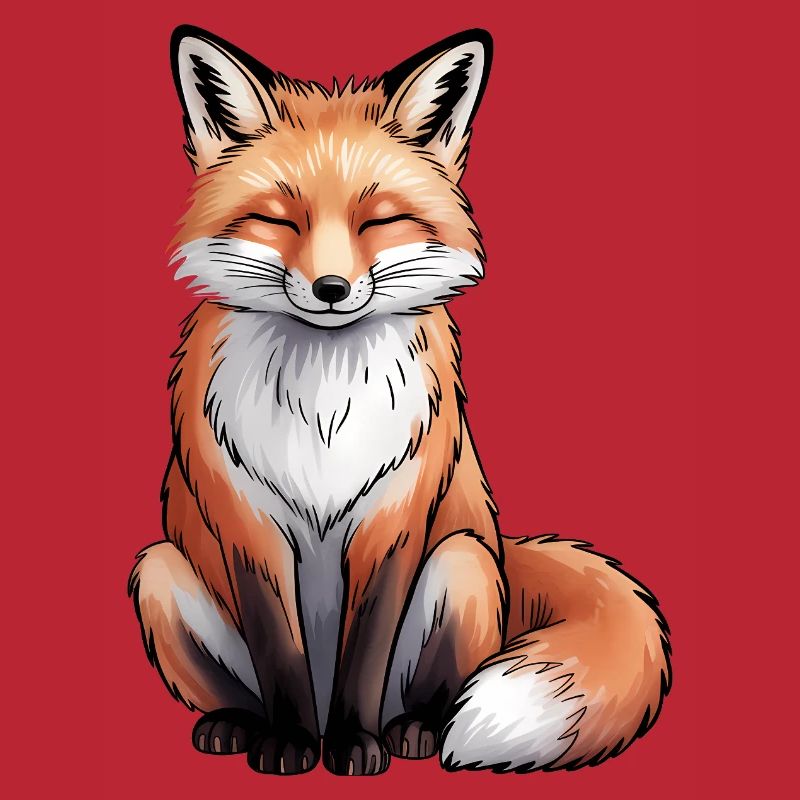 Fuchs sitzend