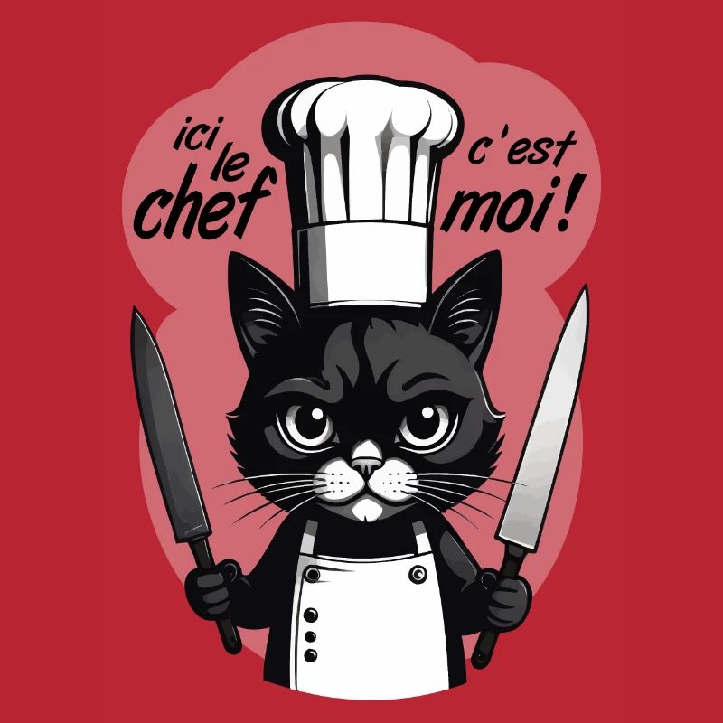 I'm the chef here! Cat Humor Chef Kitchen