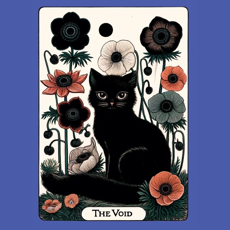 Void Cat in Bloom Tarot