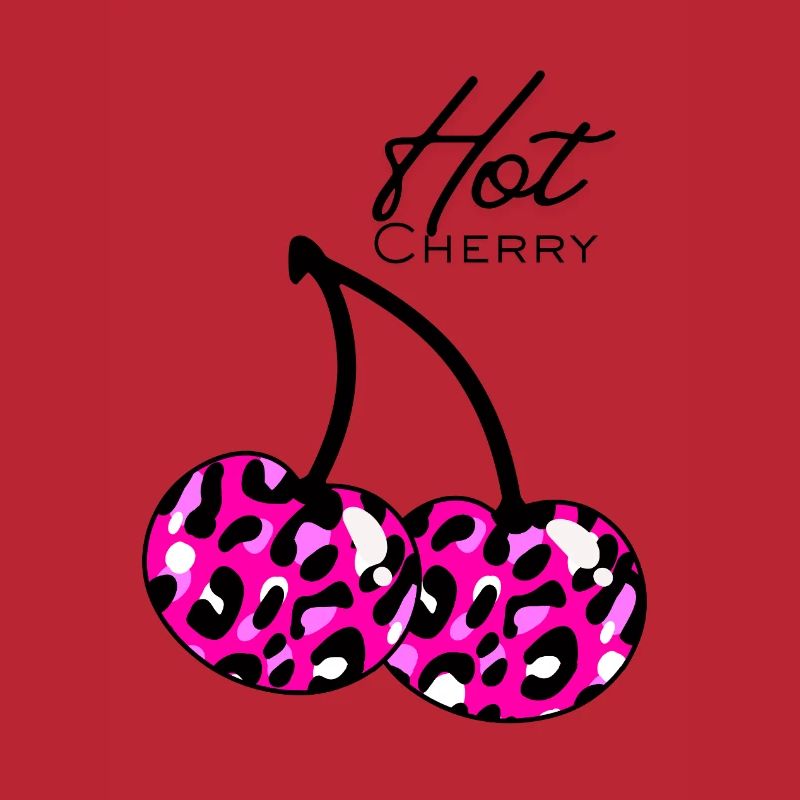 Pink leopard pattern cherry