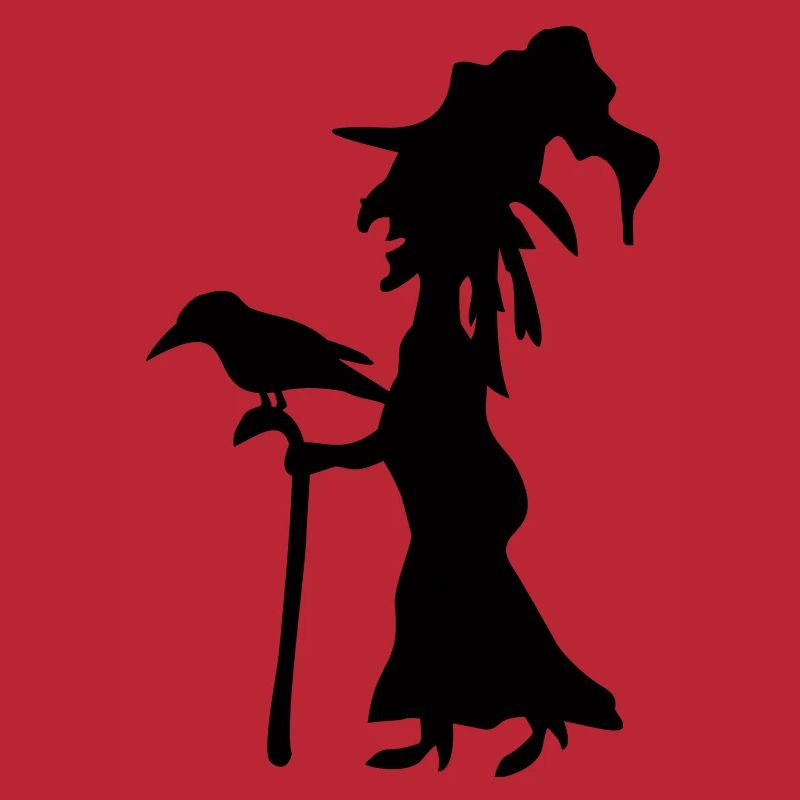 Abstrakte Hexen Silhouette