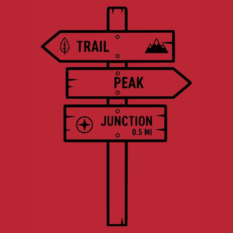 Wegweiser Schild Trail Peak