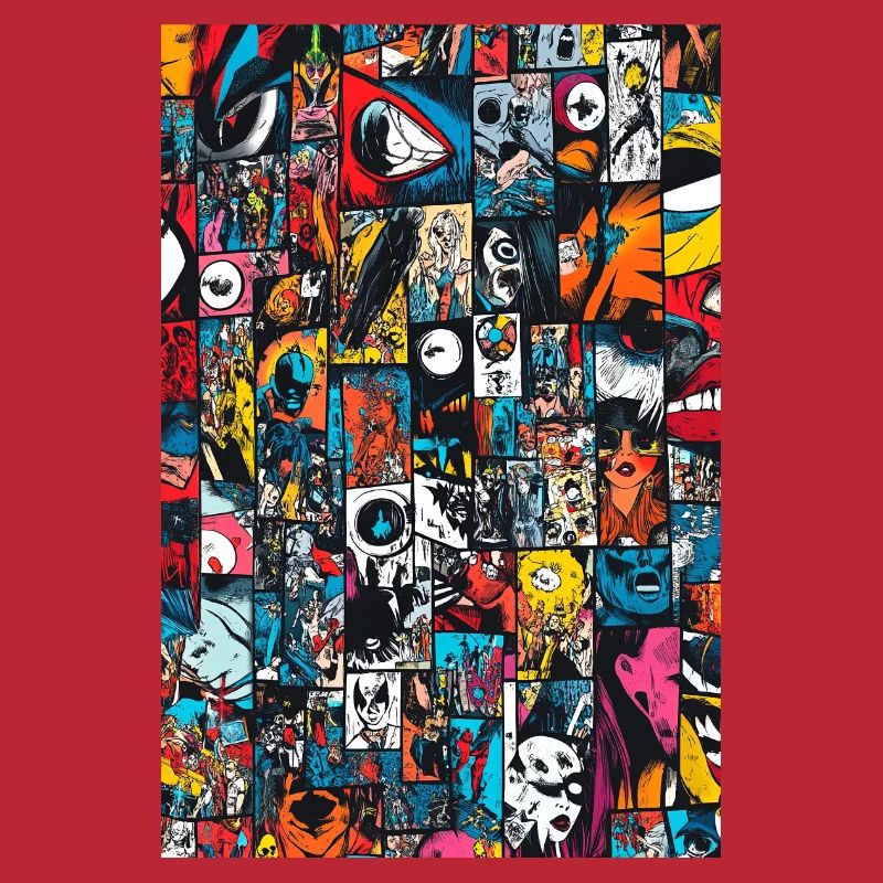 Kaleidoscope Comic Collage