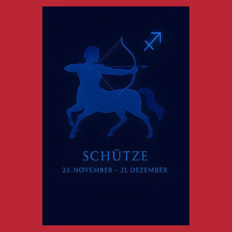 Sternzeichen Schütze mit Bogen & Sternbild