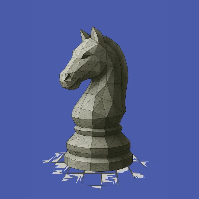 Conception du cavalier d’échecs à faible polygonisme