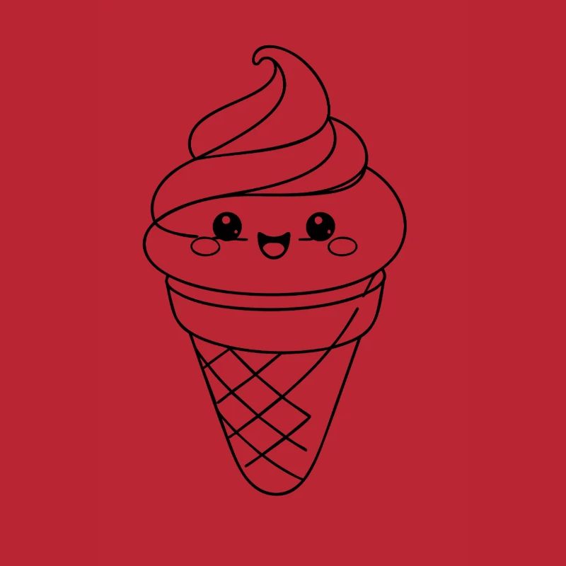 Softeis Eiscreme Icon Minimal Statement