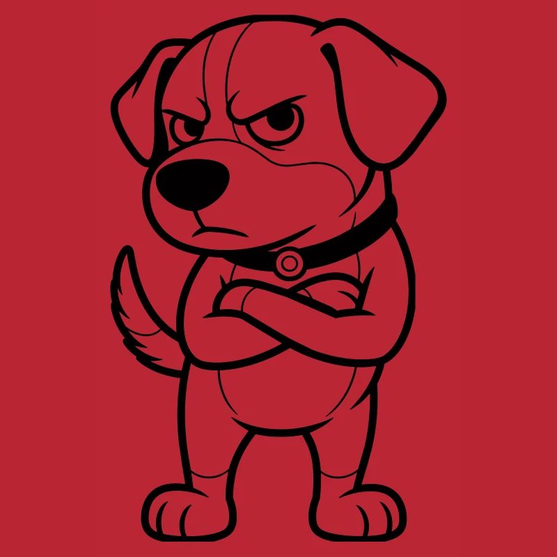 grumpy dog