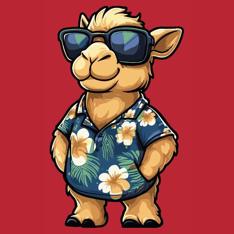 Kamel Comic Urlaub