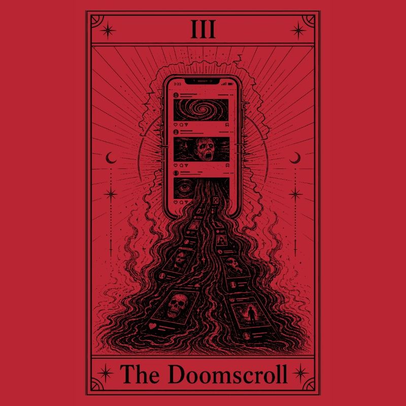 Endless Scrolling | Tarot Card | Doomscrolling