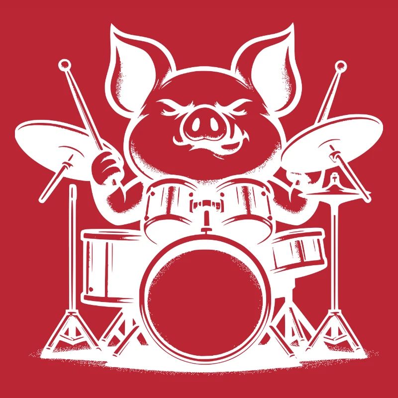 Conception de batterie de cochon drôle