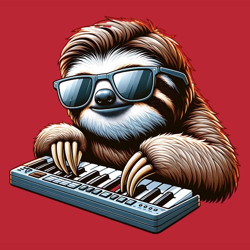 Cool Sloth Keyboard Player
