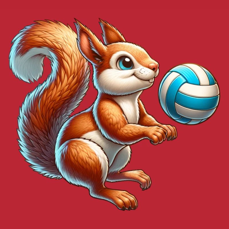 Volleyball Player Squirrel Nuts