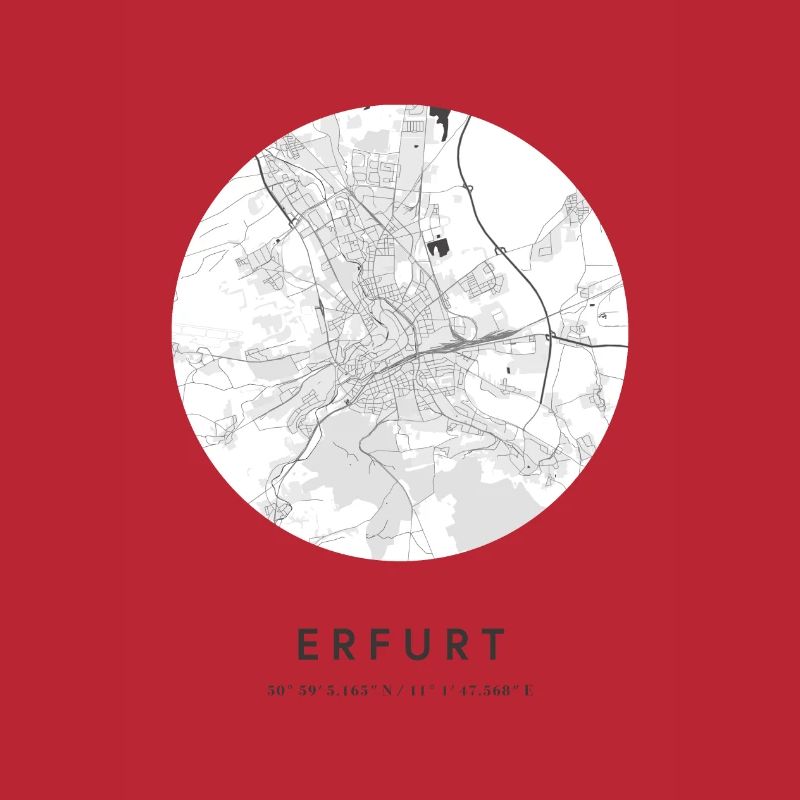 Erfurt Thuringia map city map city map map