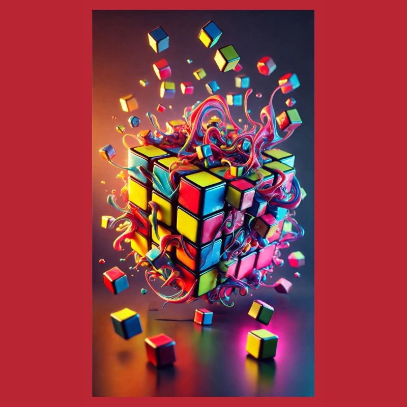 Cube d’explosion de couleur
