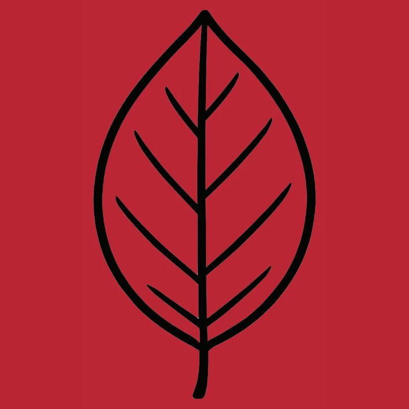 Black leaf line design