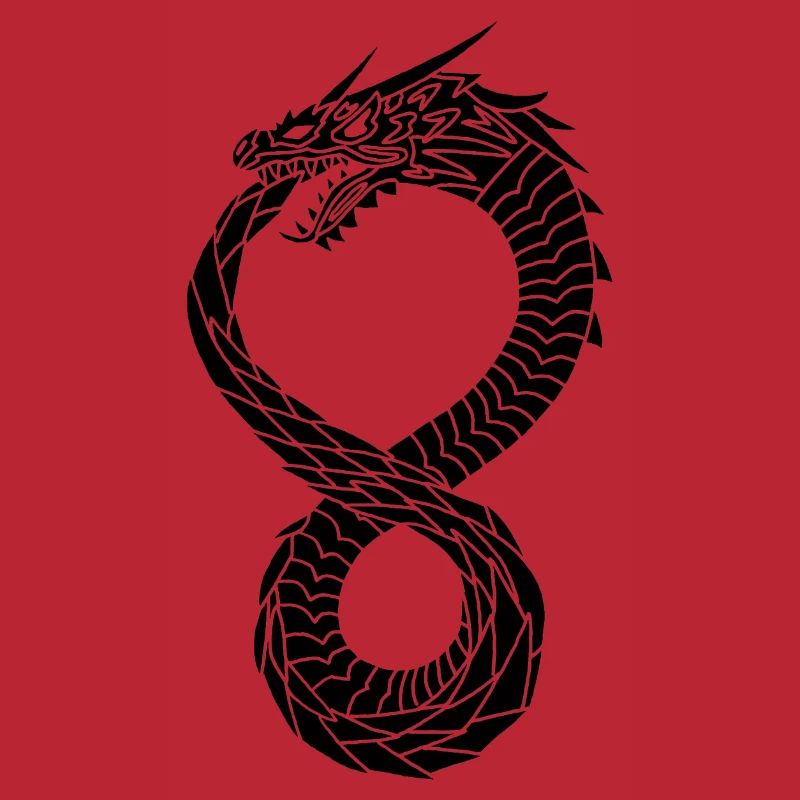 Schwarzer unendlicher Drache