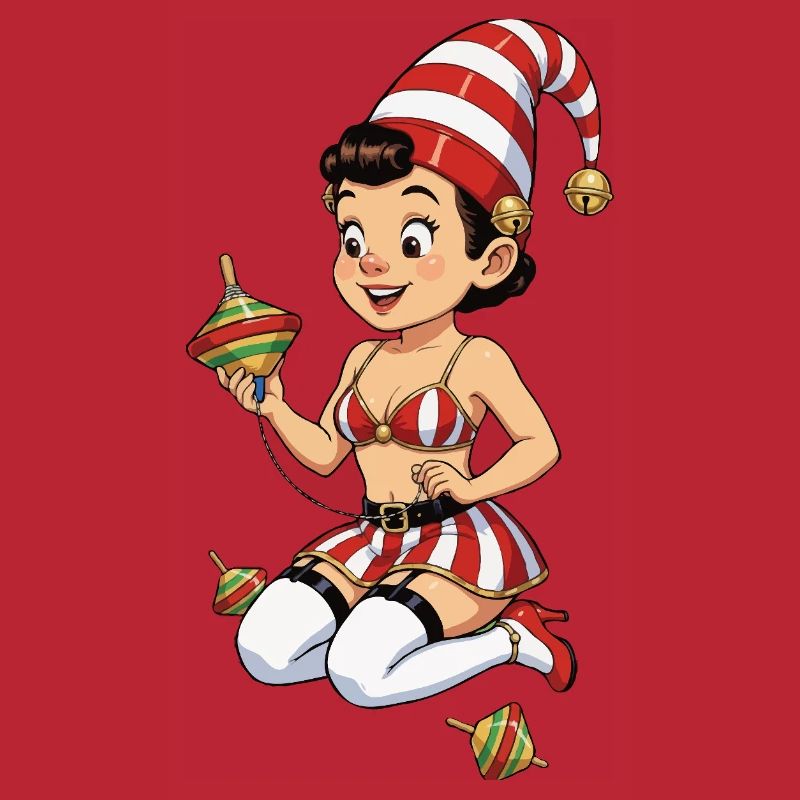 Leprechaun-Mädchen mit Kreisel