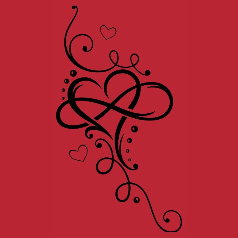 Tribal Heart with large infinity loop