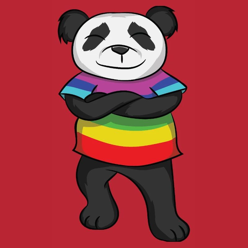 Panda Rainbow Pride avec Attitude