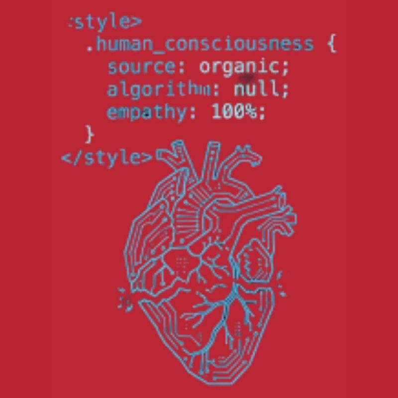Programmer Heart CSS Code - Tech & Empathy Art