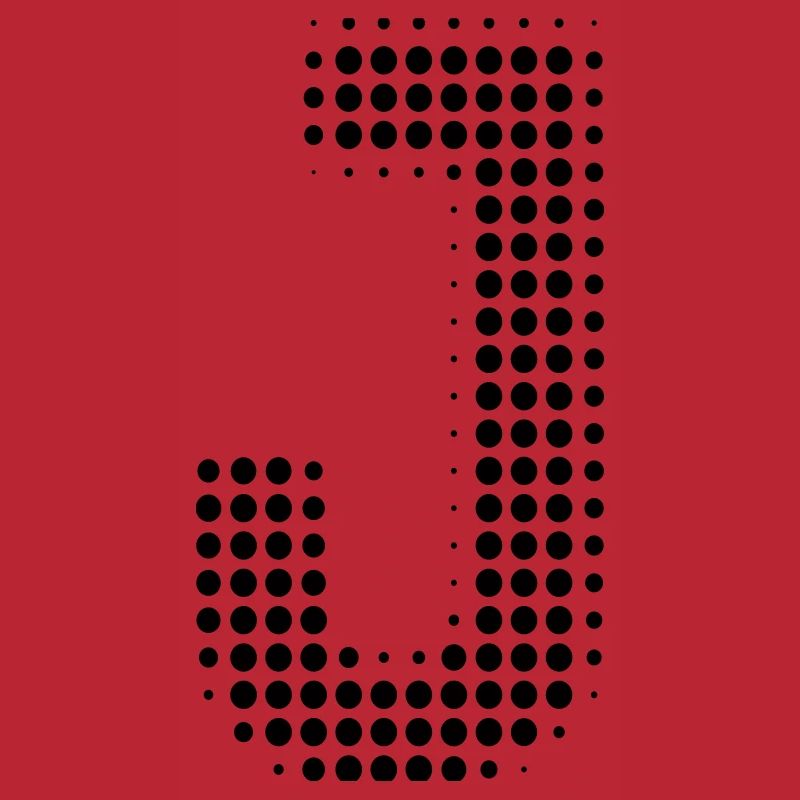 J letter dots grid