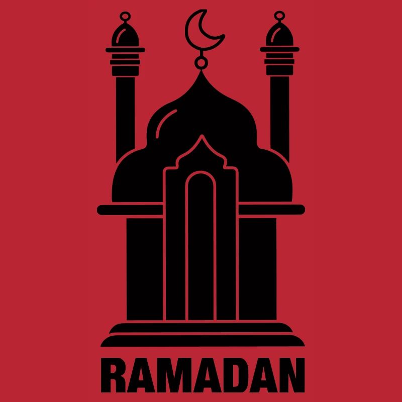 Ramadan-Text und Moschee