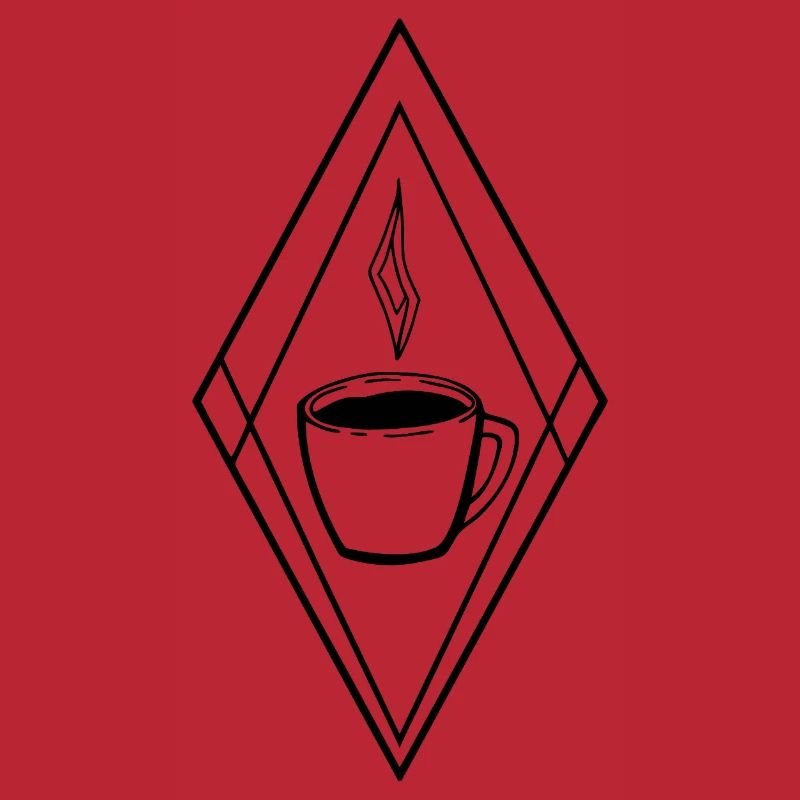 Kaffeebecher mit minimalistischer Grafik