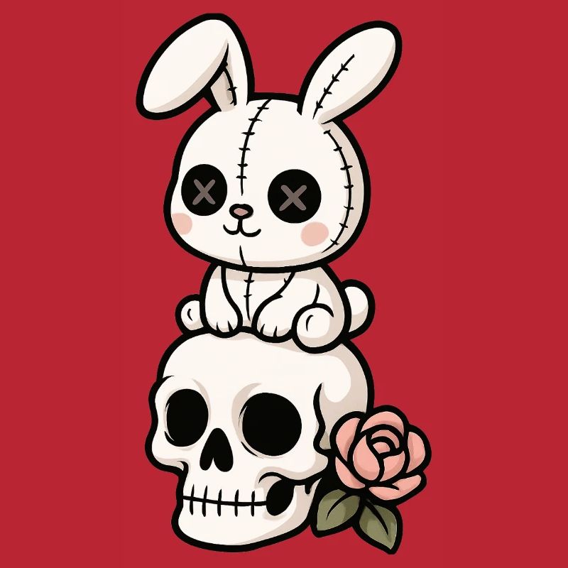 Goth Bunny Horror Rabbit Gothic Creepy Creepy