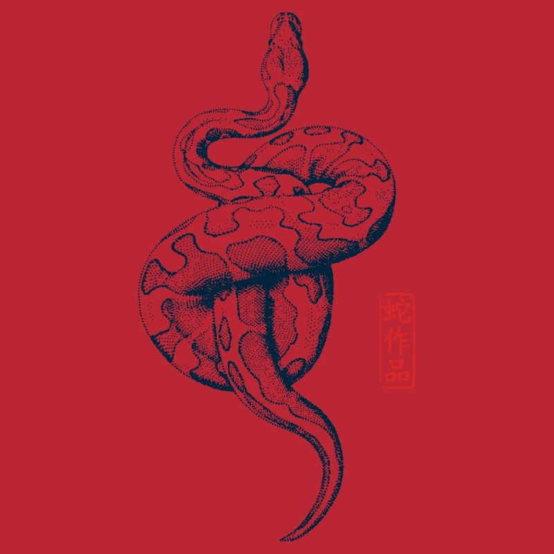 Python mit Kanji Stempel