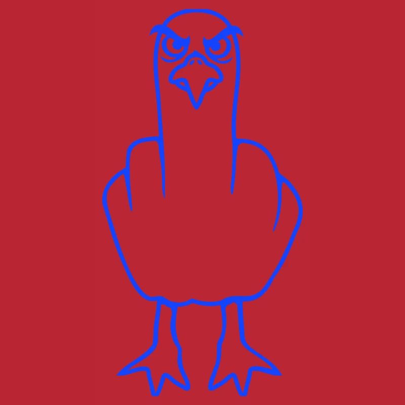 Möwe Mittelfinger Beleidigung Stinkefinger frech