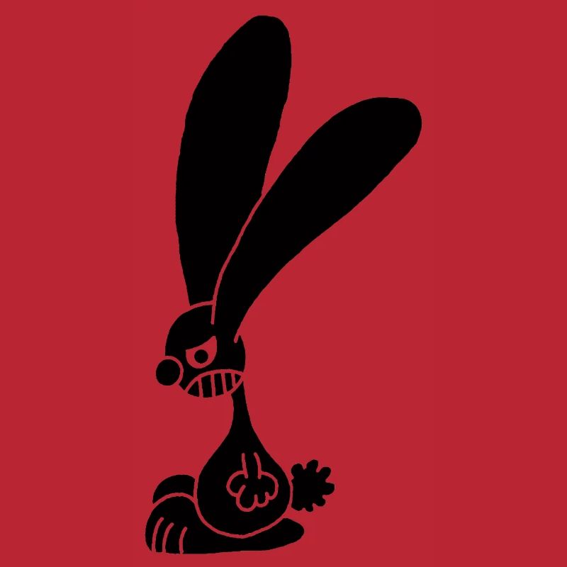 Grumpy Black Rabbit